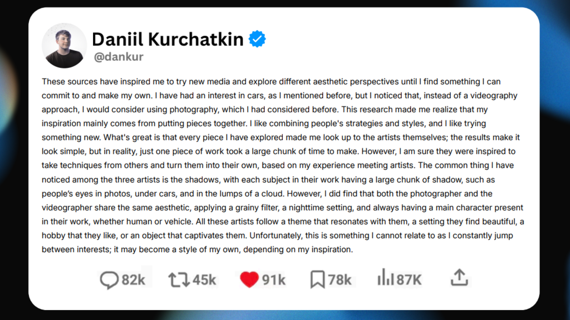 Assignment 1 — Inspiration